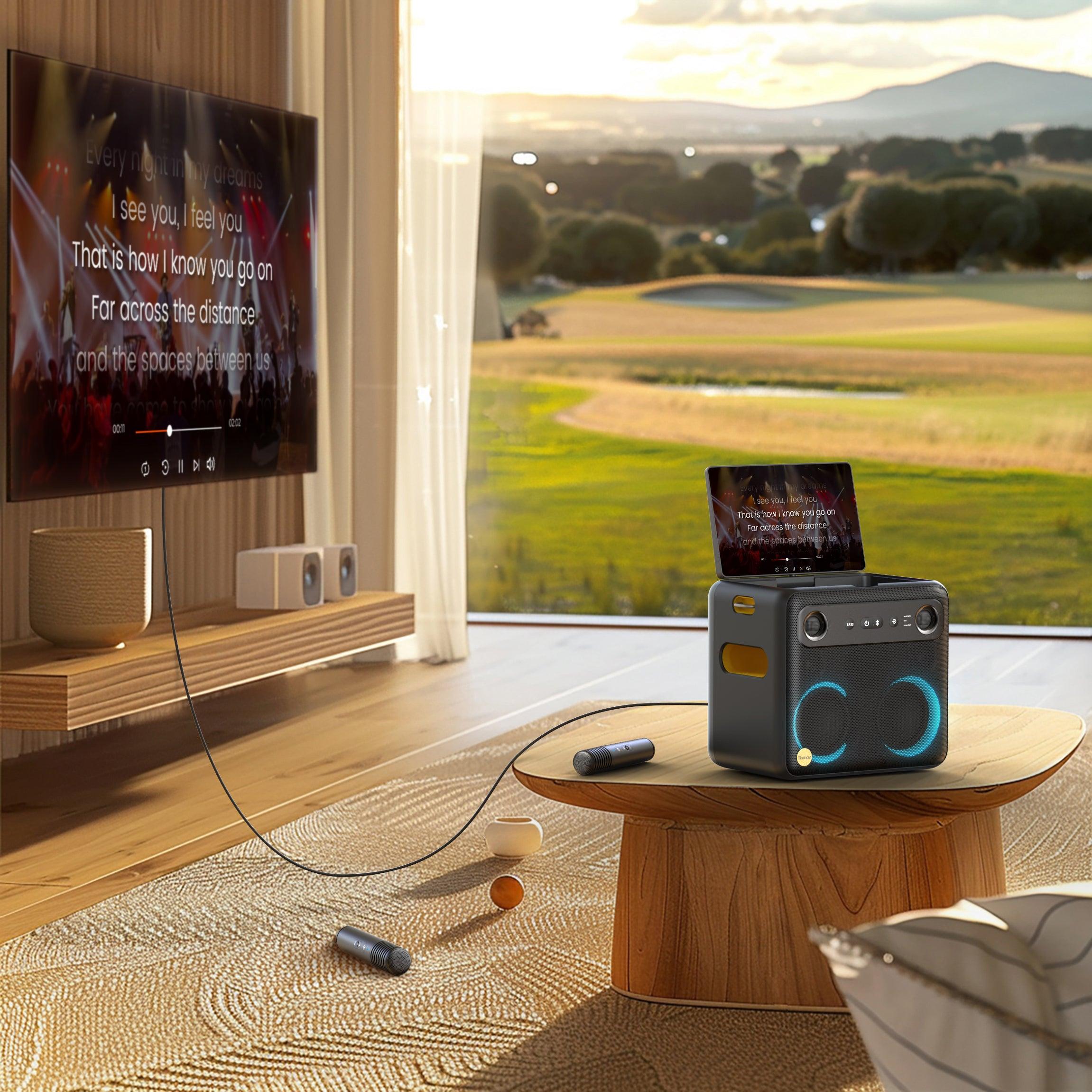 Transform your home into a karaoke studio with our karaoke machine featuring HDMI connectivity for simple setup. Perfect for family fun and entertaining guests!