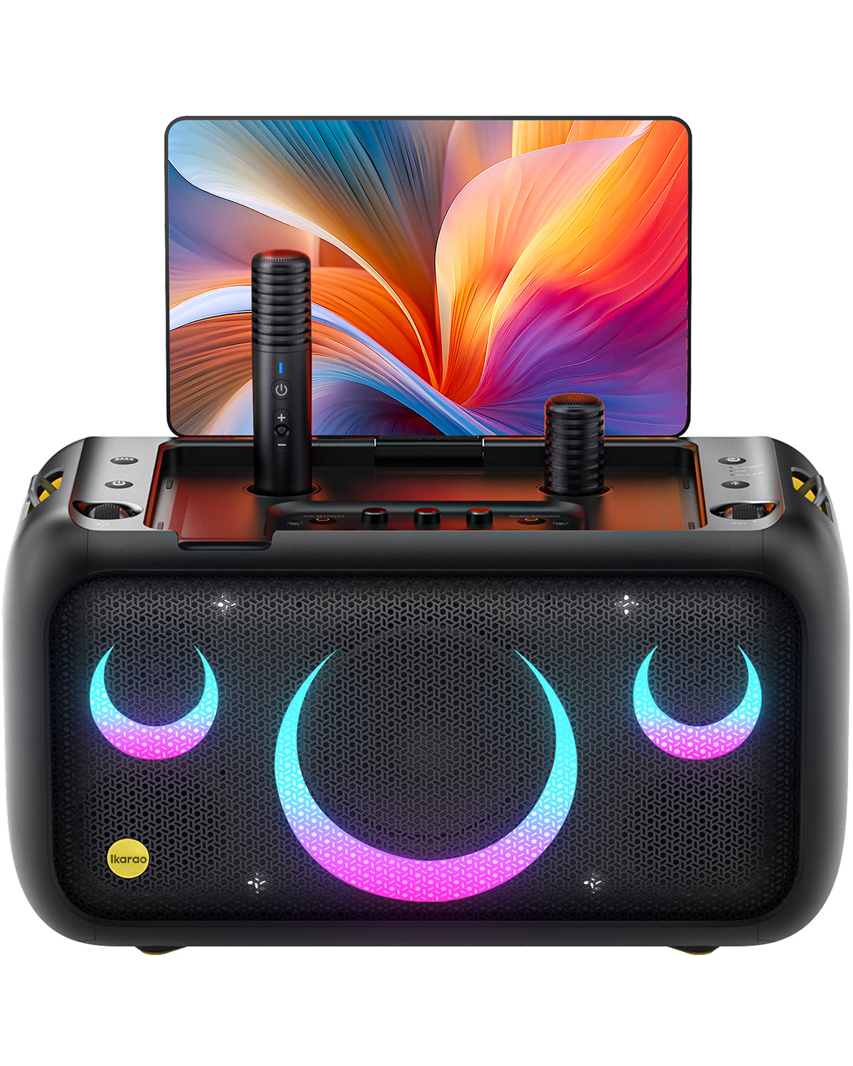 Experience the Ikarao Break X1 Karaoke Machine designed for adults, featuring a 13.3" lyrics screen for a vibrant singing experience. Perfect for parties and gatherings!