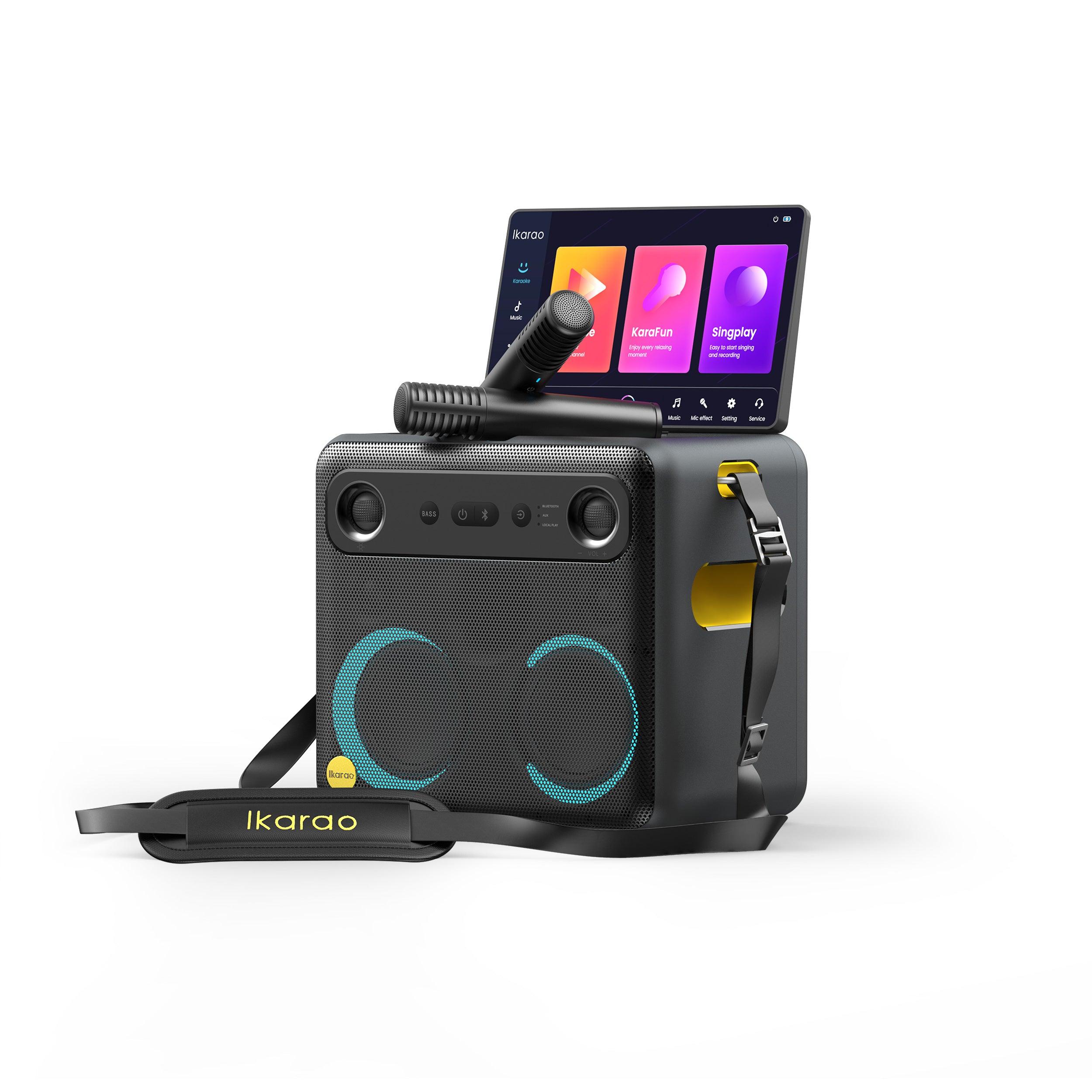 Get the party started with the Ikarao Break X2 Party Speaker featuring a 10.1" tablet display and built-in dual microphones for an ultimate karaoke experience anytime, anywhere!