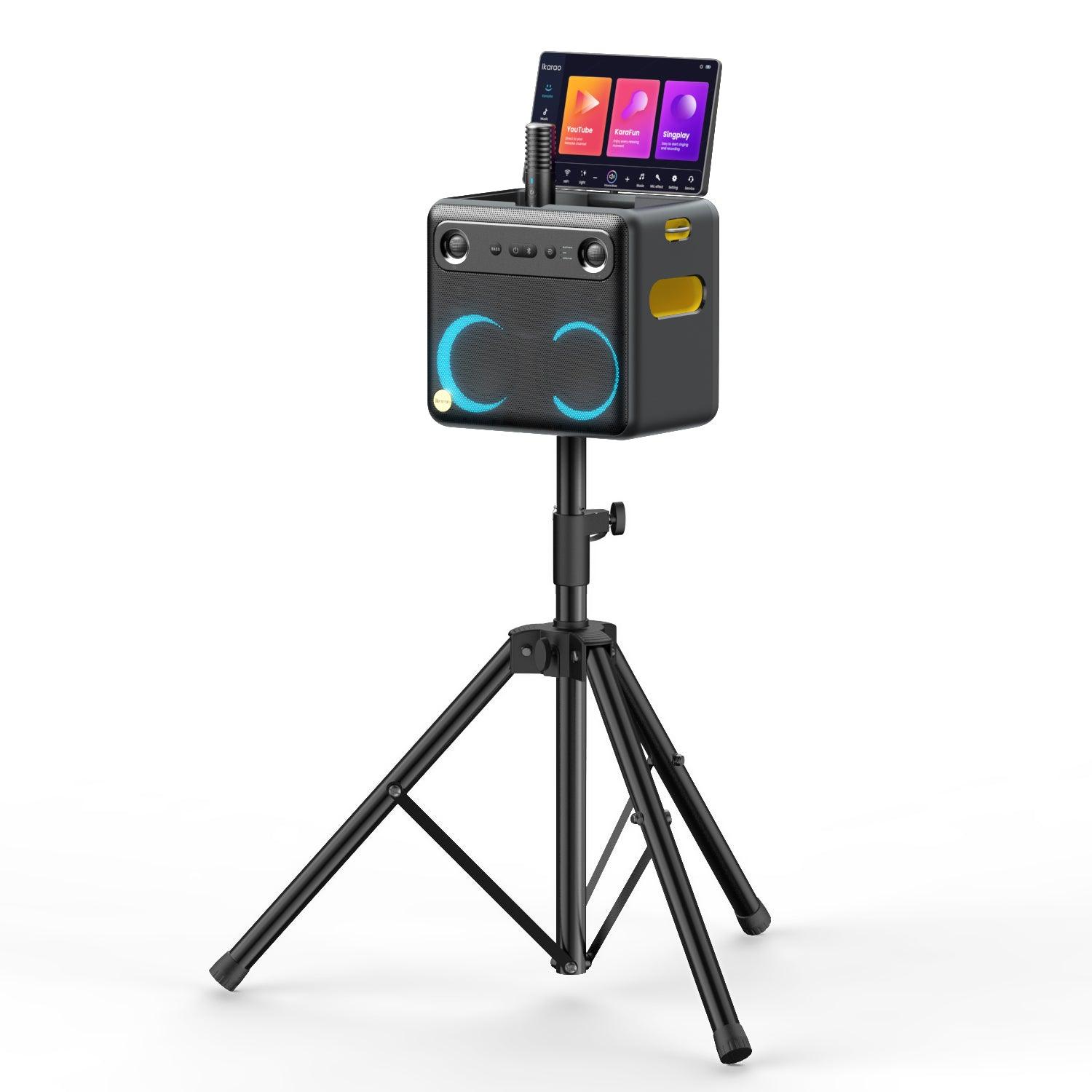 Enhance your karaoke experience with our machine that can be equipped with a universal stand featuring a 35mm insert. Perfect for professional and multi-occasion use!