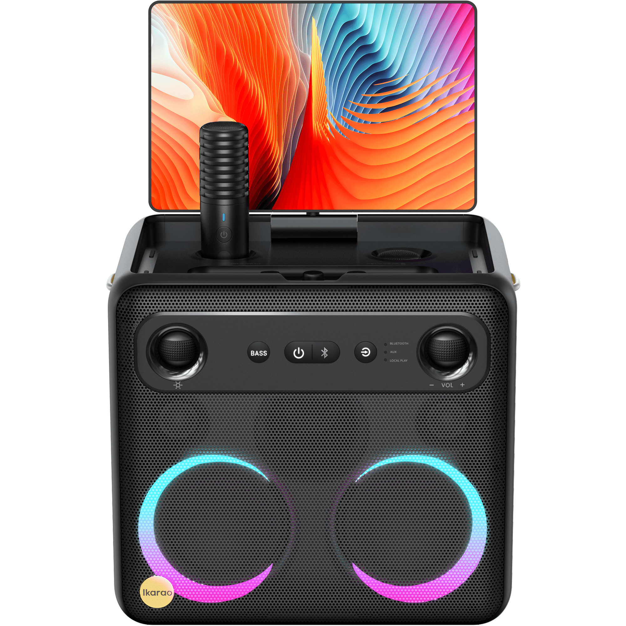 Break X2 Portable Wireless Karaoke Machine With Subwoofer Loudest And Screen Lyrics Display - Ikarao