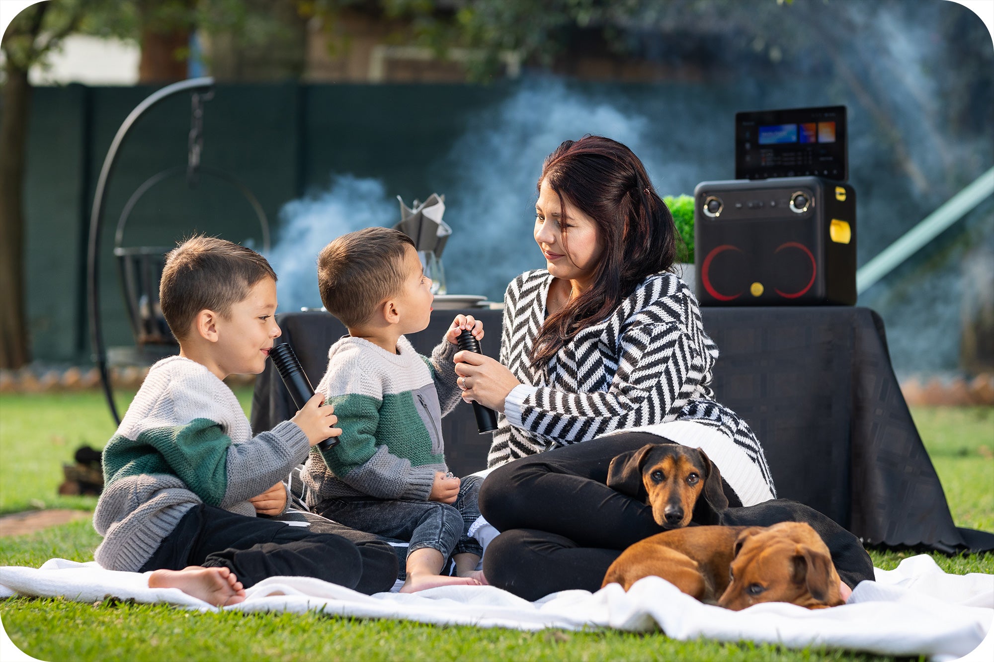 Break X2 Portable Outdoor Karaoke Speaker with Subwoofer loudest and Smart Display