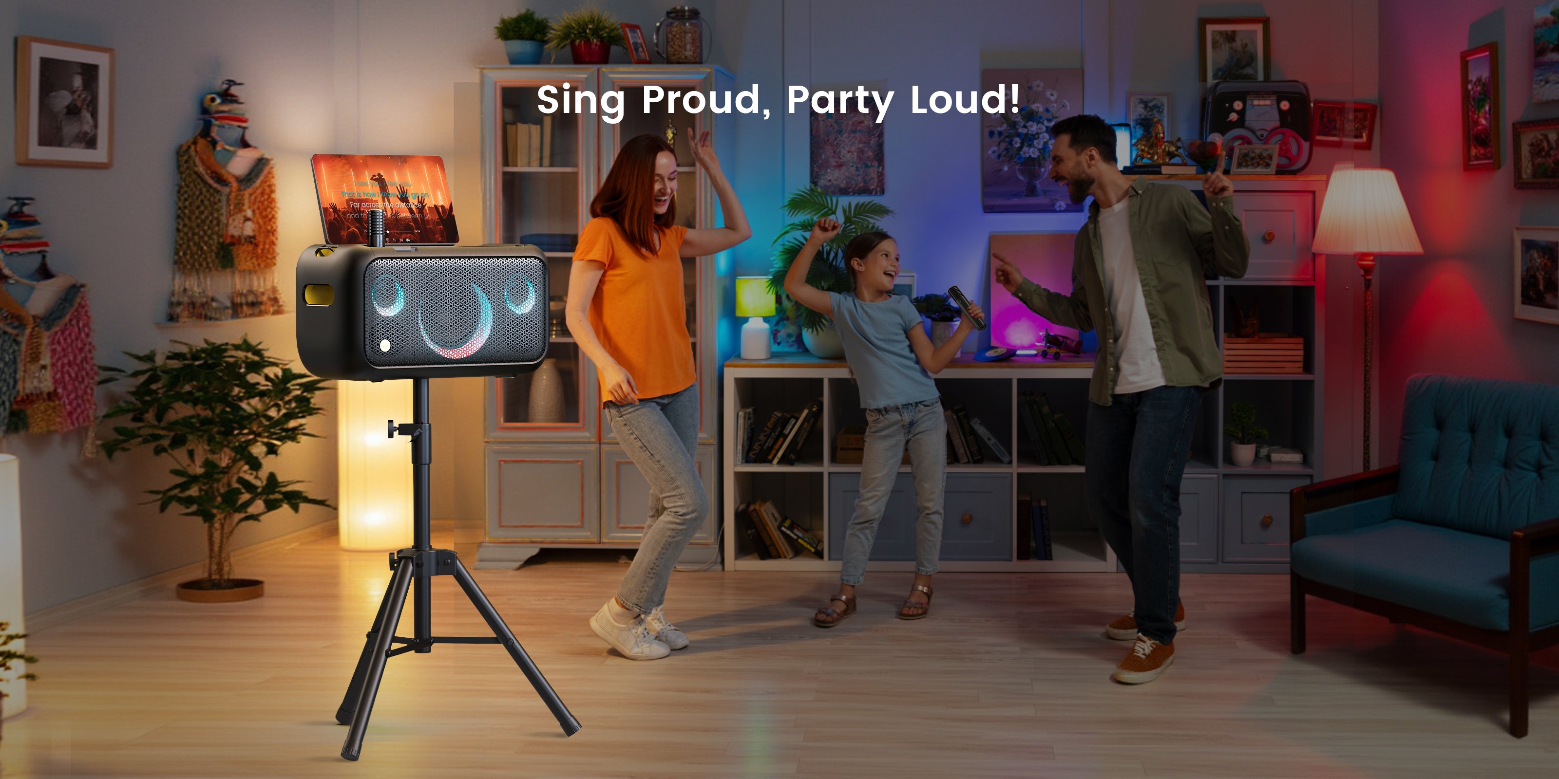 The Ikarao Break X1 karaoke machine for adults and family is perfect for singing proud and partying loud. Enjoy high-quality sound and fun for every occasion.