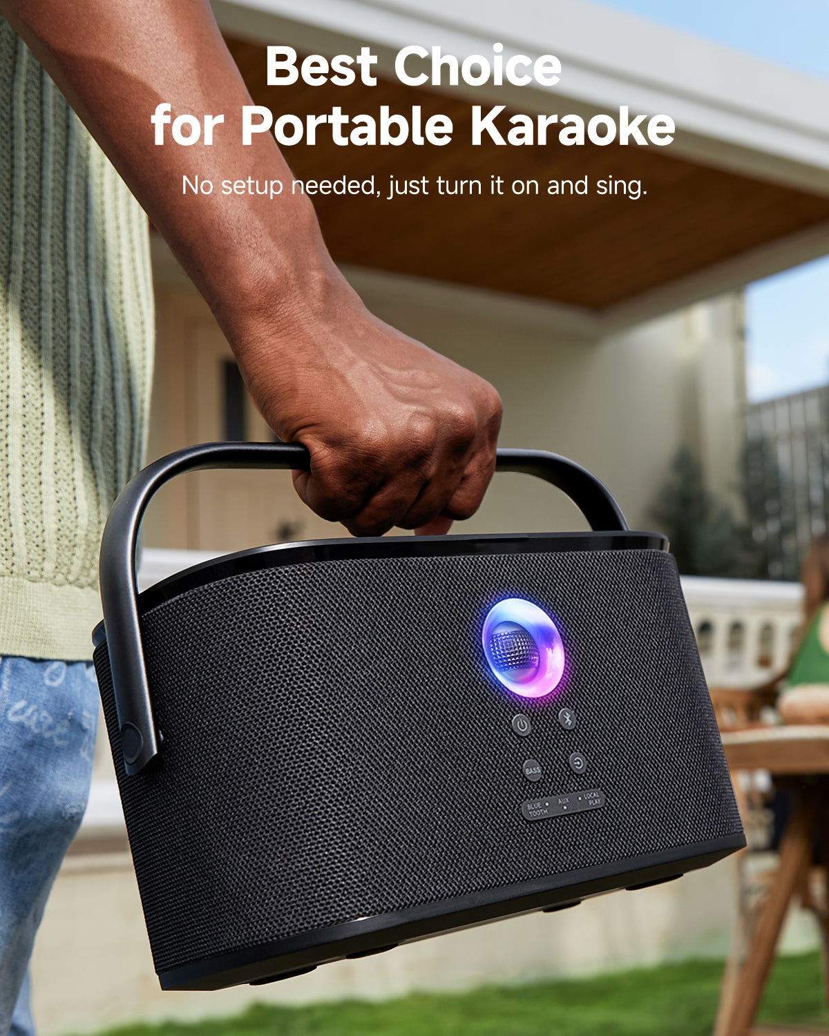 Shell S2 Smart Karaoke Machine With Built-In 8" Screen Lyrics And Hidden Wireless Microphone